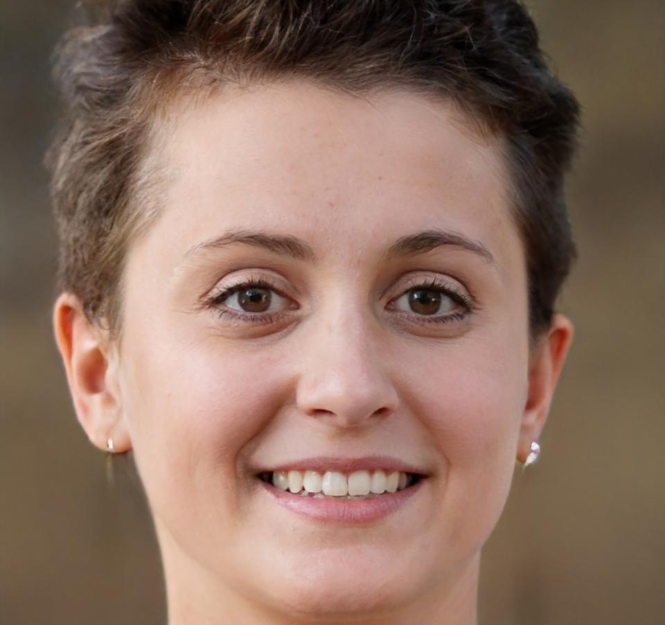 Beatriz Mendoza, mujer profesional sonriente